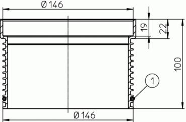 Aufstockelement d 146mm / 200mm inkl. O-Ring  HL3400